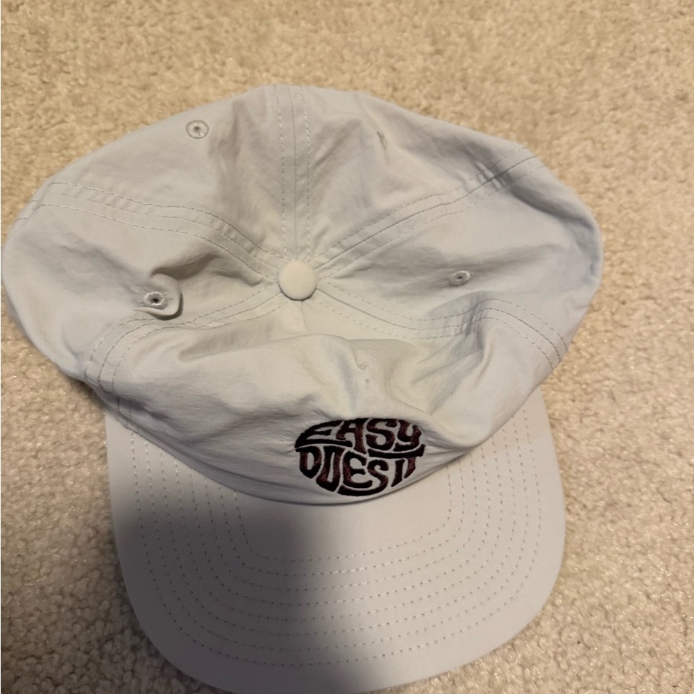 White Cap with Embroidered Logo